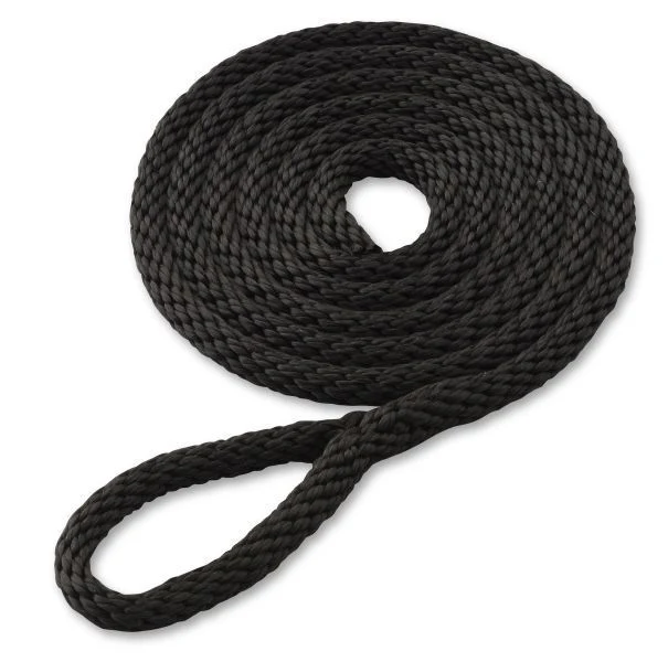 Seilflechter Spiral-Birotex fenderlijn met oogsplits 10 mm x 1.5 m zwart (1 stuk)