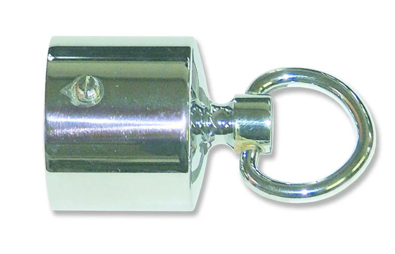 Seilflechter Touw Eindkap 30 mm met ring voor handrailing/trapleuning touw verchroomd