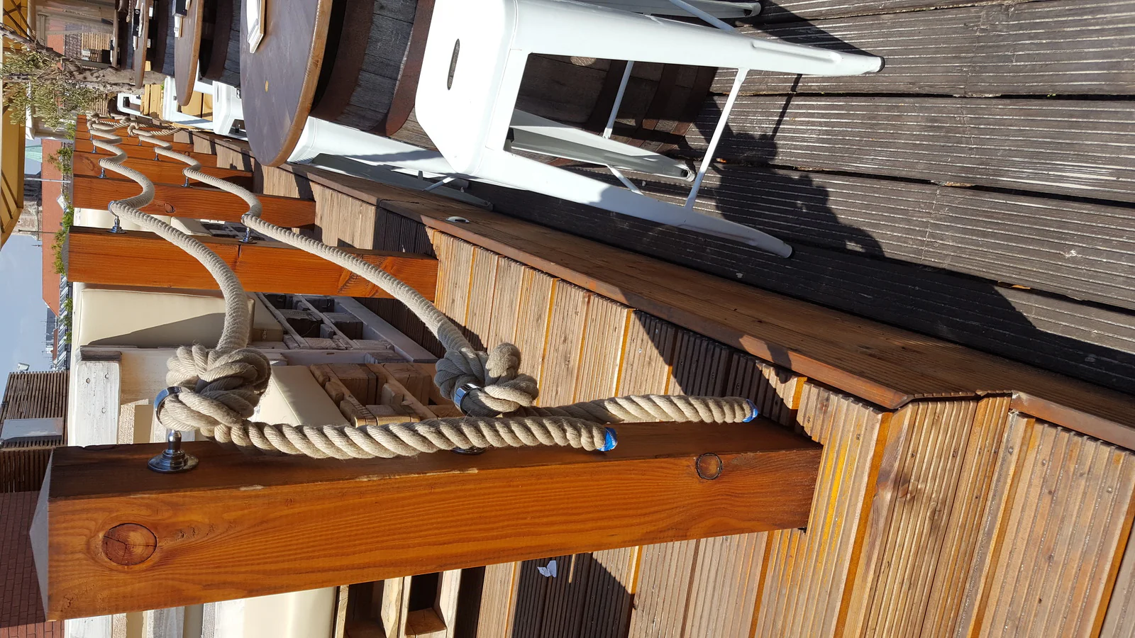 Seilflechter Touw Handrailing Set 5m x 30mm hennep touw, 2 x eindkappen en 5 x tussendragers - Image 4