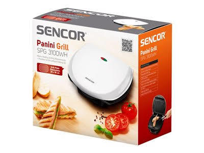 Sencor SPG3100WH Panini grill en tosti ijzer, let op deksel wordt heet - Image 6