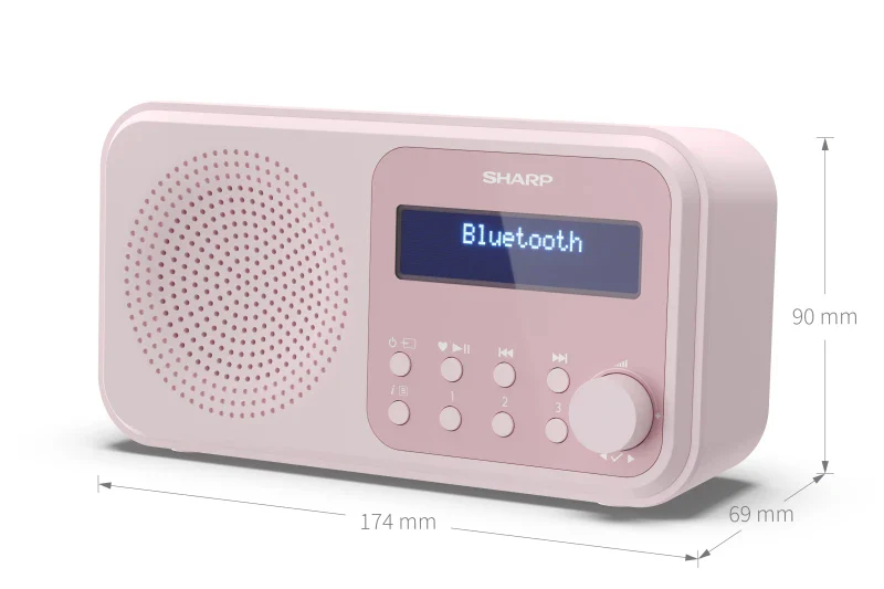 Sharp DR-P420 ROZE draagbare radio met klok - Image 6