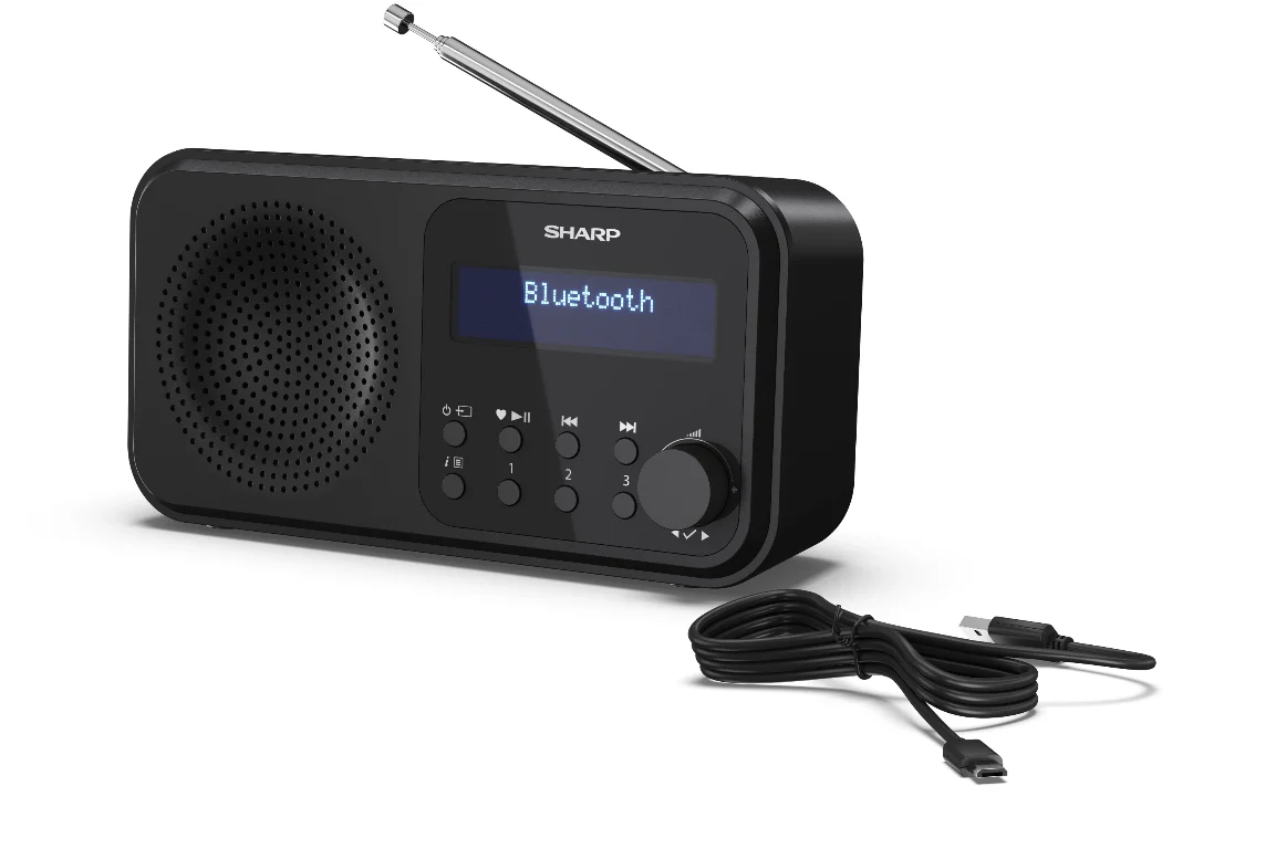 Sharp DR-P420BK ZWART draagbare radio met klok - Image 5