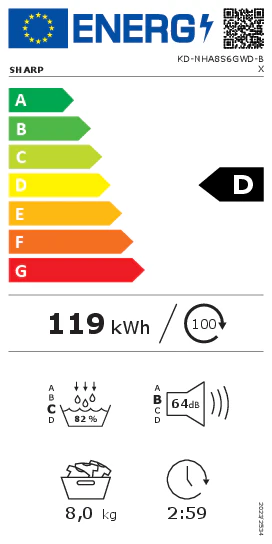 Sharp KDNHA8S6GWDBX warmtepompdroger - Image 2