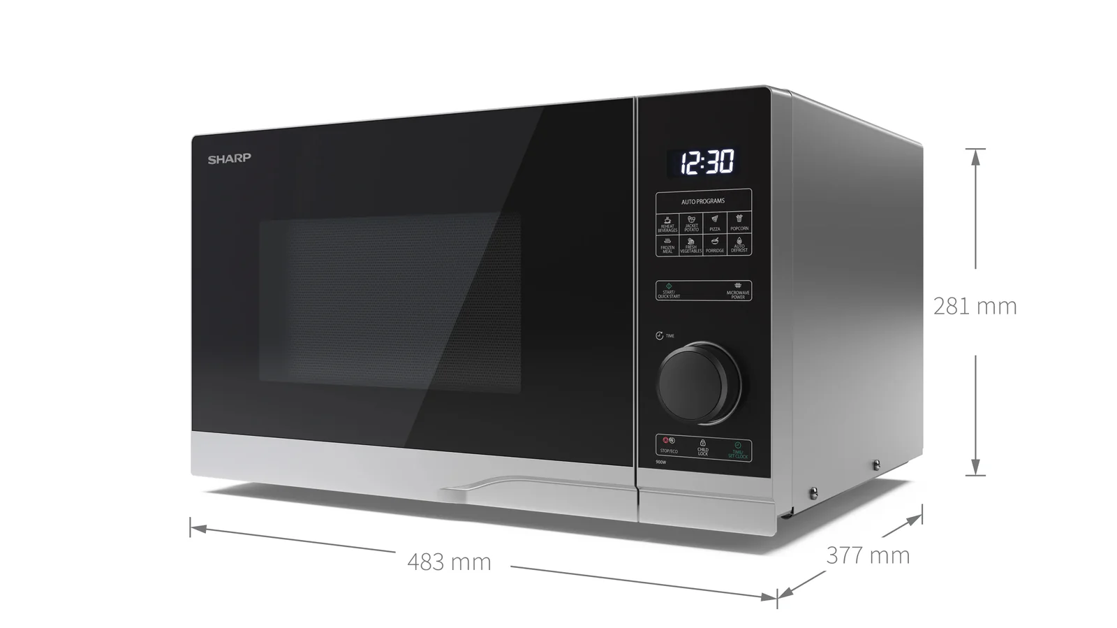 Sharp YC-PS234AE-S magnetron met ontdooifunctie en timer - Image 5