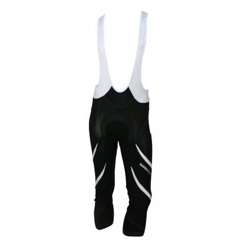 Shimano Premium fietsbroek 3/4 zwart met wit heren
