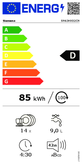 Siemens SN63HX02CN met RVS Kuip en extra besteklade - Image 11