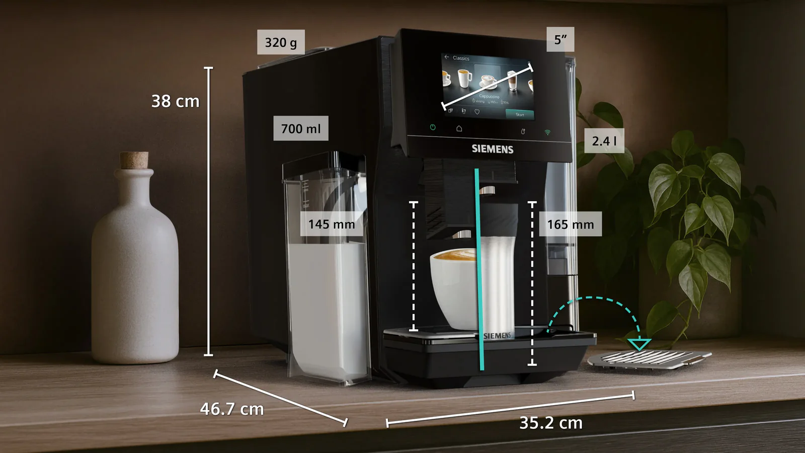 Siemens TQ727EF5 Espresso Volautomaat EQ-700 iAroma classic serie - Image 8