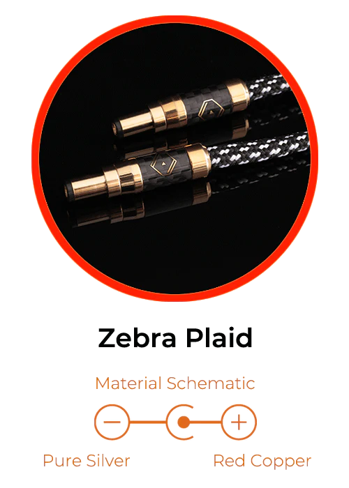 Silent Angel Bastei 12V Zebra Plaid DC Upgrade kabel