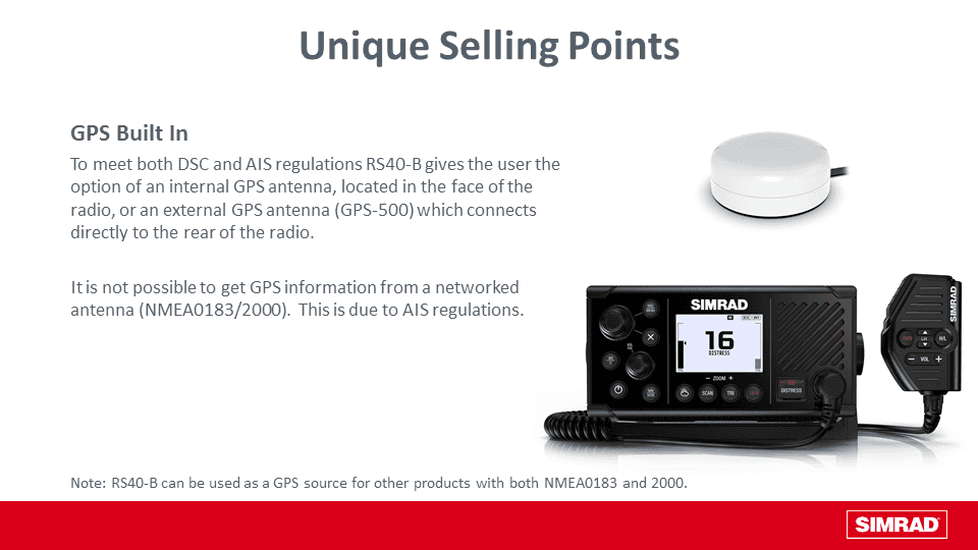 Simrad RS40-B Marine Kit marifoon met AIS transponder en GPS-500 antenne - Image 4