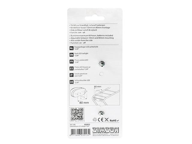 Simson Cliff LED bagagedrager achterlicht - Image 4