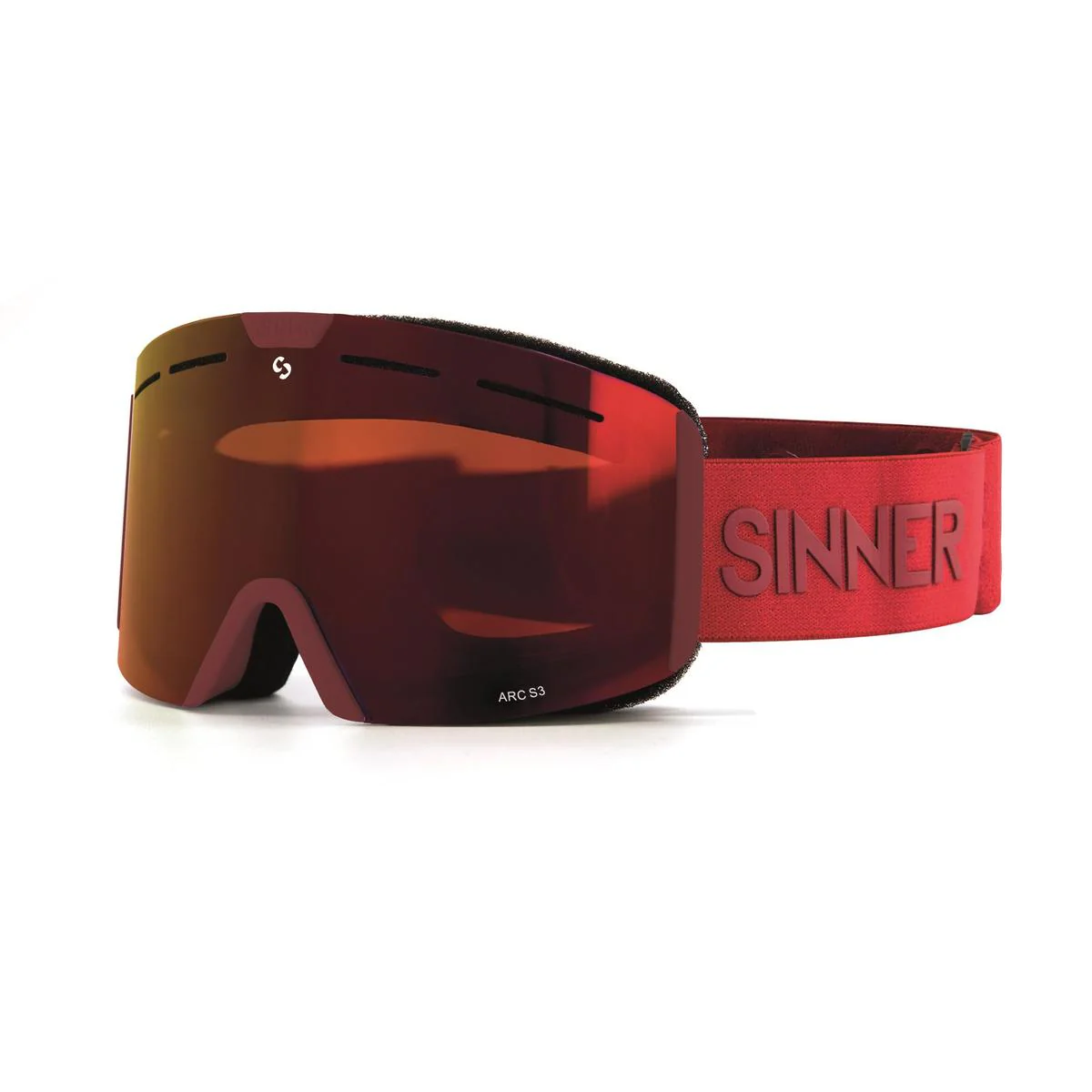 Sinner ARC Skibril - Mat/Rood