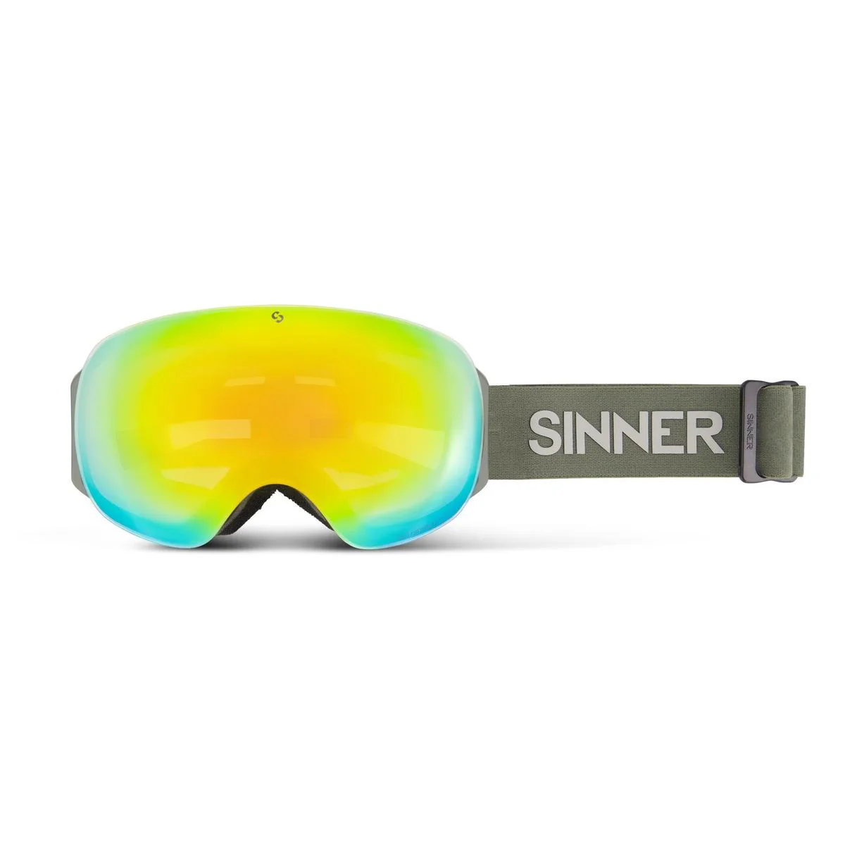 Sinner AVON Skibril + Extra Oranje S1 Lens - Mat Mosgroen/Blauw - Image 2