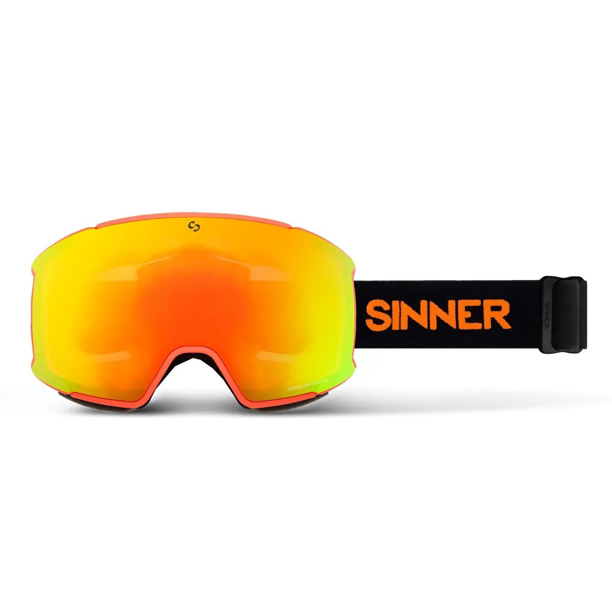 Sinner BOREAS Skibril + Extra Oranje S1 Lens - Mat Oranje/Blauw - Image 2