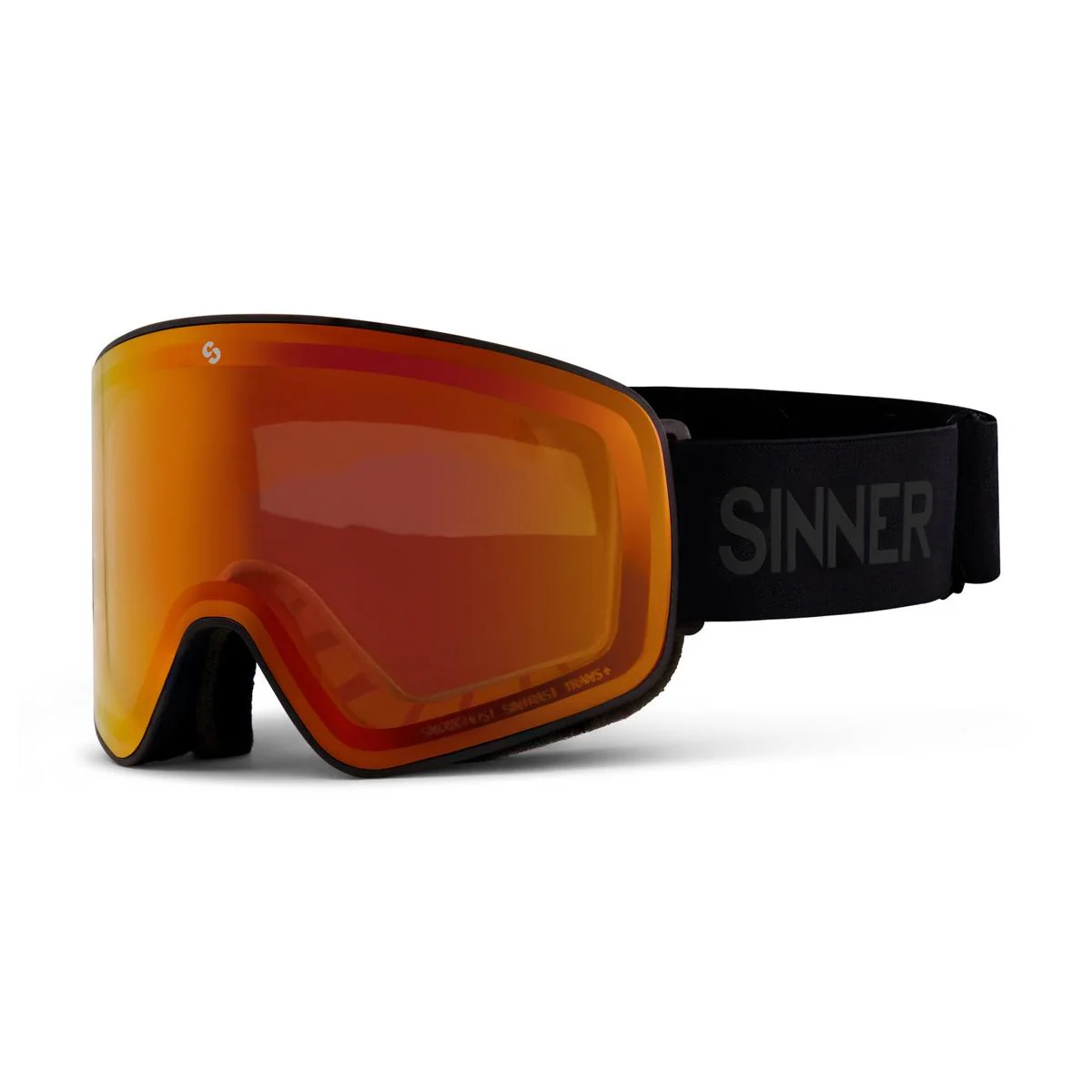Sinner SNOWGHOST TRANS+ Skibril - Mat Zwart/Oranje