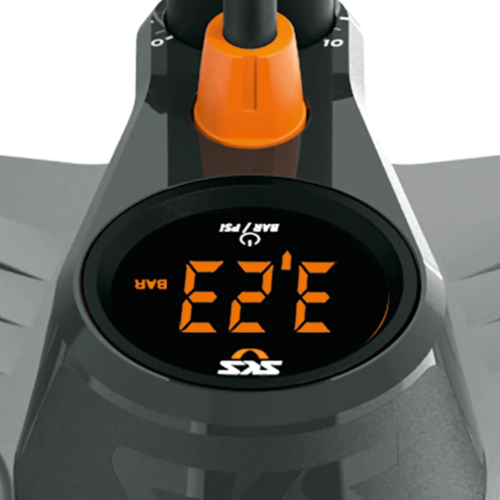 SKS Air-X-Plorer Digi Fietspomp - Zwart/Oranje - Image 3