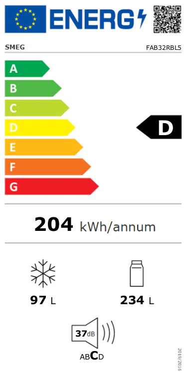Smeg FAB32RBL5 Jaren 50 Model, deur draaiend naar rechts - Image 11