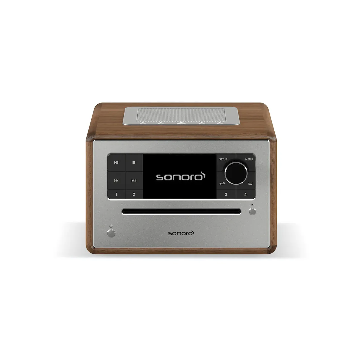 Sonoro Elite walnut wekkerradio met CD-speler en een Smart allrounder