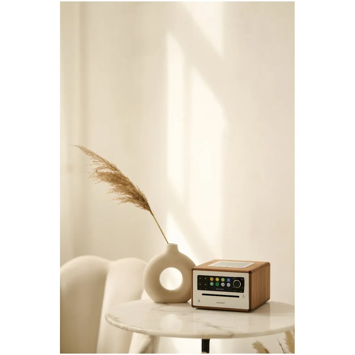 Sonoro Elite walnut wekkerradio met CD-speler en een Smart allrounder - Image 3