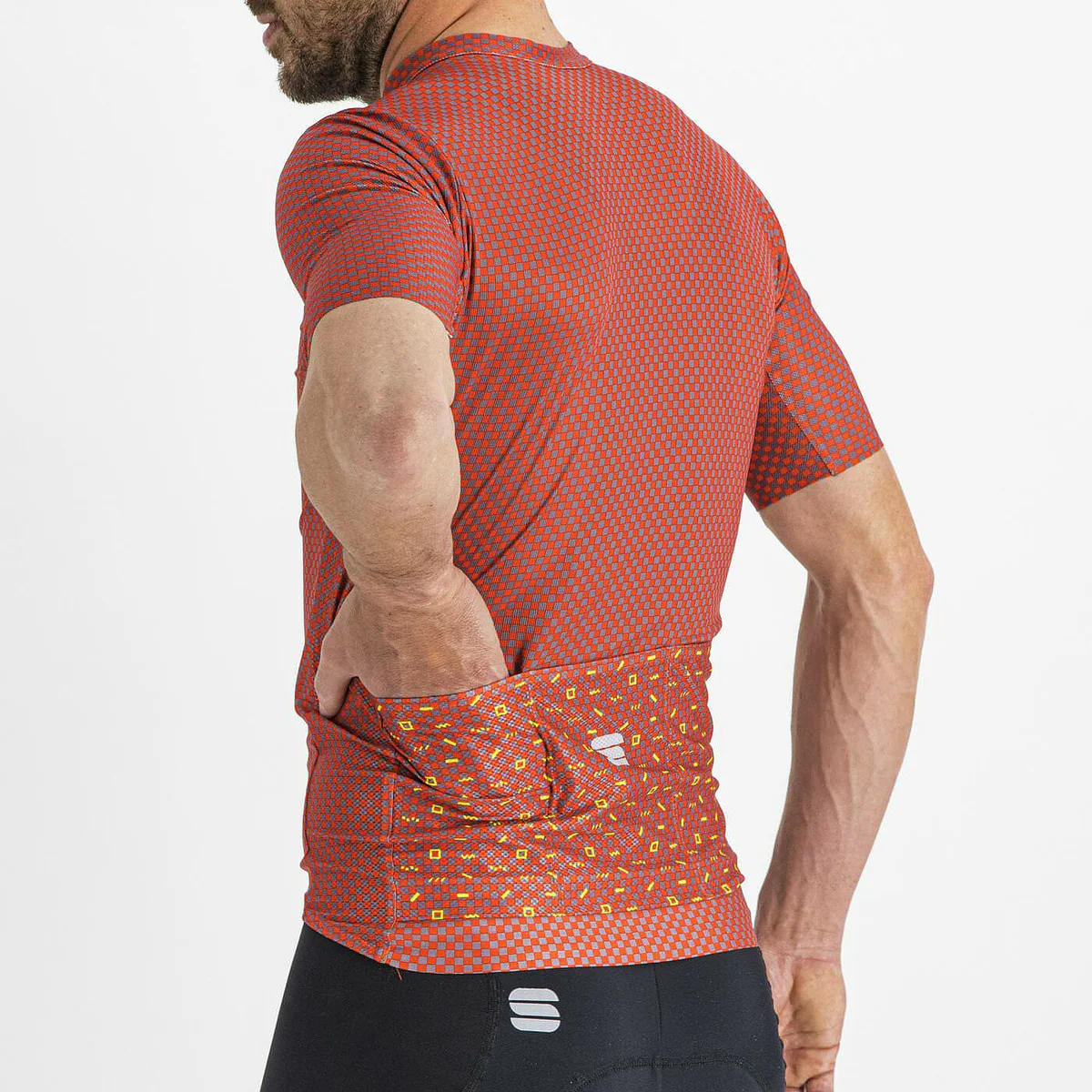 Sportful Checkmate fietsshirt korte mouwen rood heren - Image 4