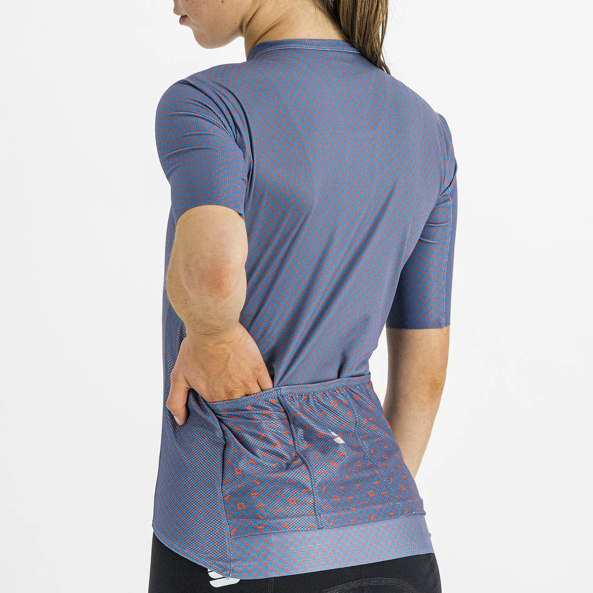 Sportful Checkmate fietsshirt korte mouwen blauw dames - Image 6