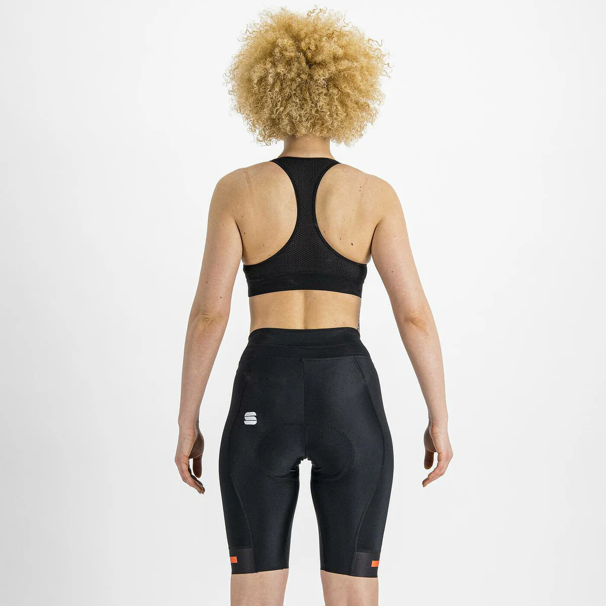 Sportful Neo fietsbroek kort zwart met oranje dames - Image 2