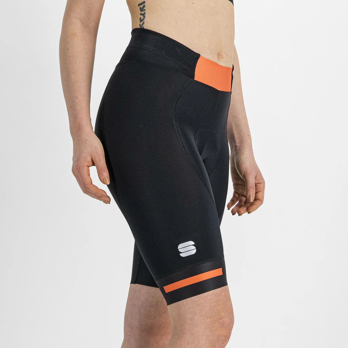 Sportful Neo fietsbroek kort zwart met oranje dames - Image 5