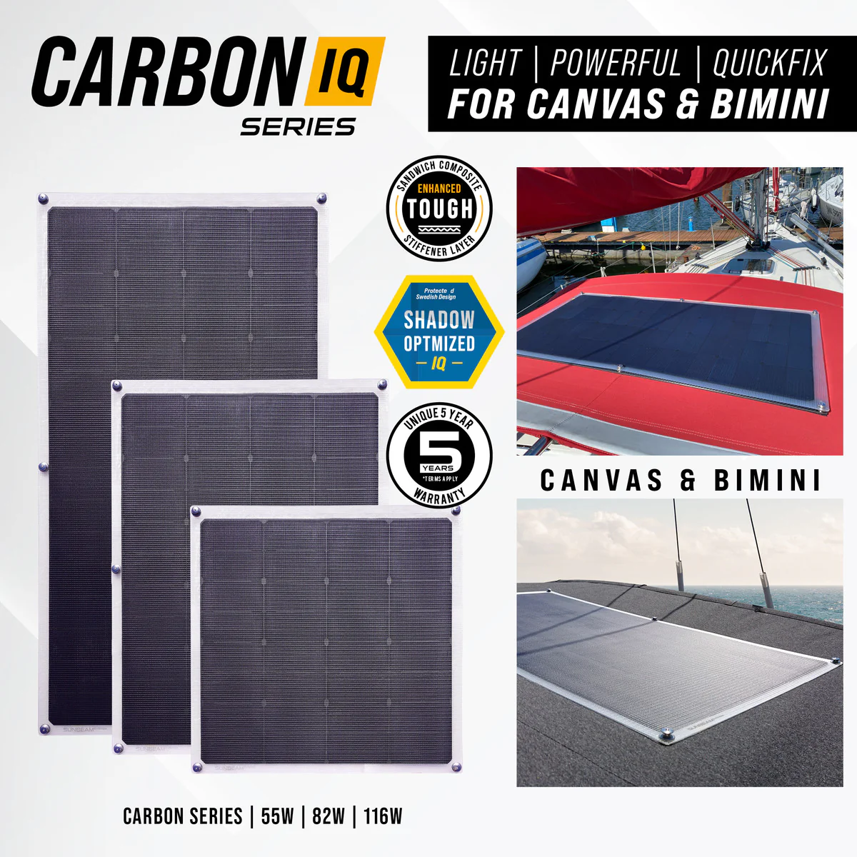 SUNBEAMsystem Carbon IQ 116W Zonnepaneel 1078x554 mm - Image 5