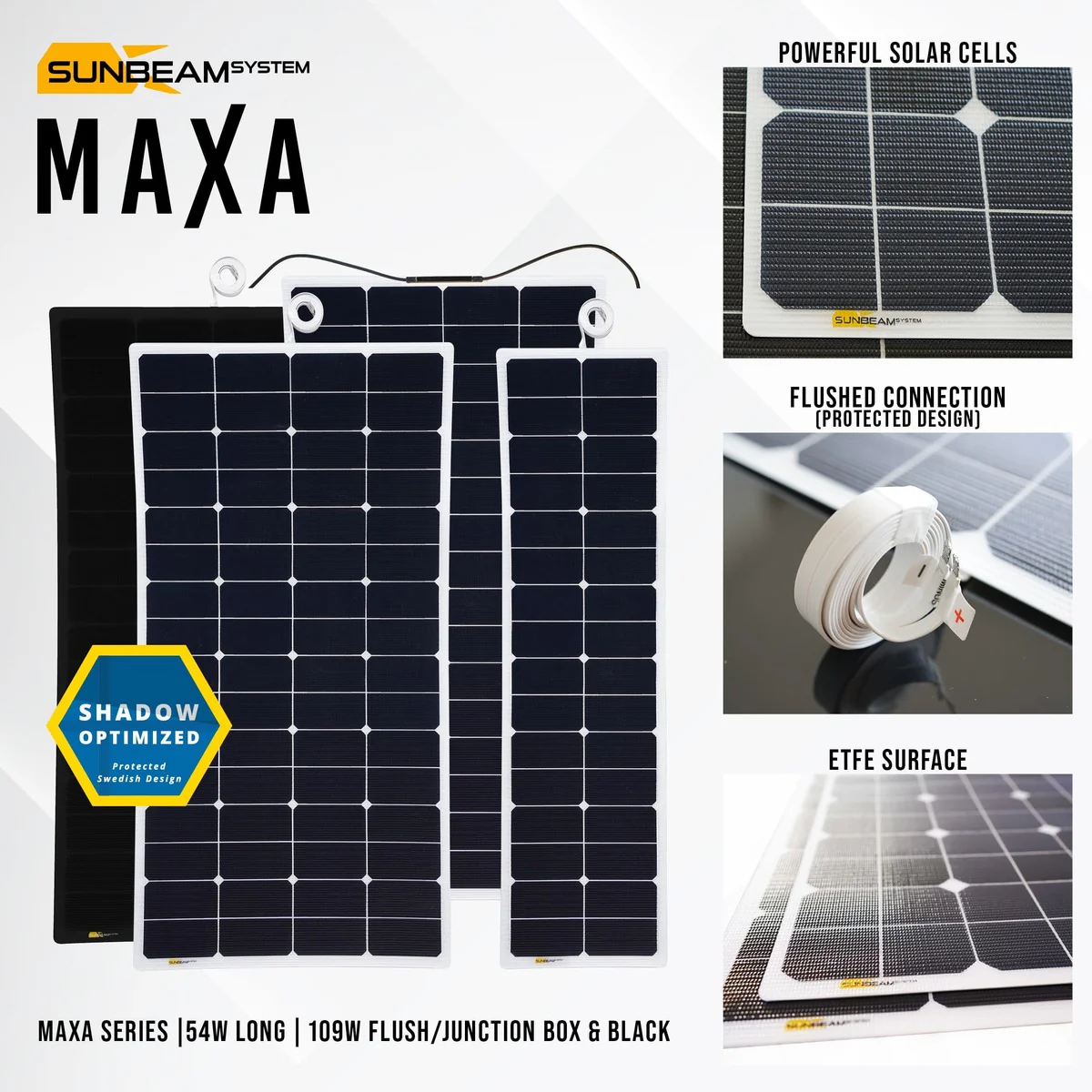 SUNBEAMsystem Maxa 109W Junction Box Overloopbaar Zonnepaneel 1060 x 540 mm - Image 3