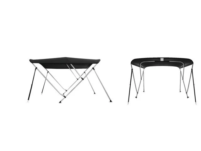 Talamex Biminitop DeLuxe 3 boog aluminium met zwart doek