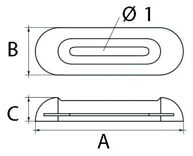 Talamex Magnesium anode 0.35 kg opschroefbaar 200x65x35 mm - Image 2