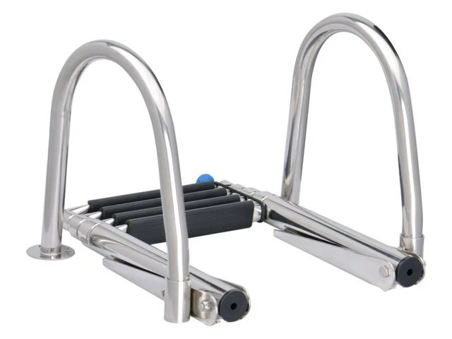 Talamex RVS Zwemtrap 4 treden telescopisch en opklapbaar met handreling - Image 3