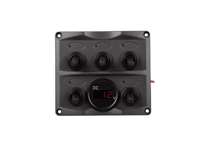 Talamex Schakelpaneel 5-voudig met voltmeter 12/24V - Image 2