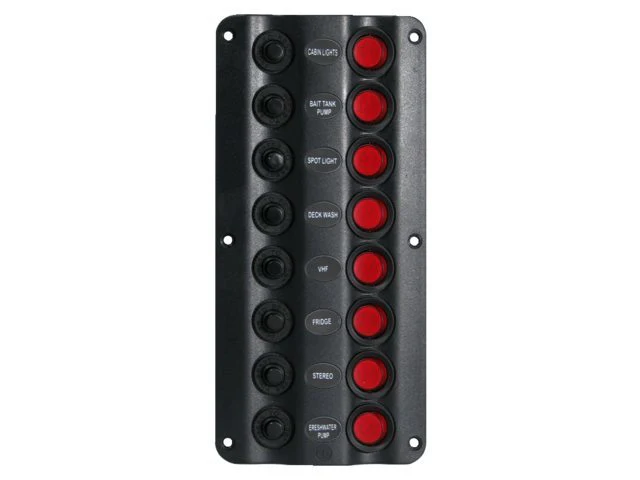 Talamex Schakelpaneel Wave 8 schakelaars 12 Volt