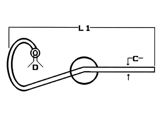 Talamex Sliphaak met ring 5/16" voor 8mm spanner - Image 2
