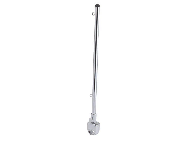Talamex Vlaggenstok chroom 50 cm met railing bevestiging 20-25 mm