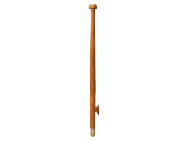 Talamex Vlaggenstok teak recht met knop 75 cm RVS huls