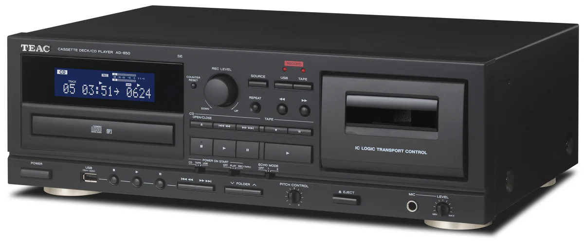 Teac AD-850-SE ZWART Cassettedeck met CD speler - Image 2