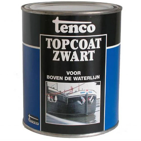 Tenco Topcoat 2.5 l bovenwater coating zwart
