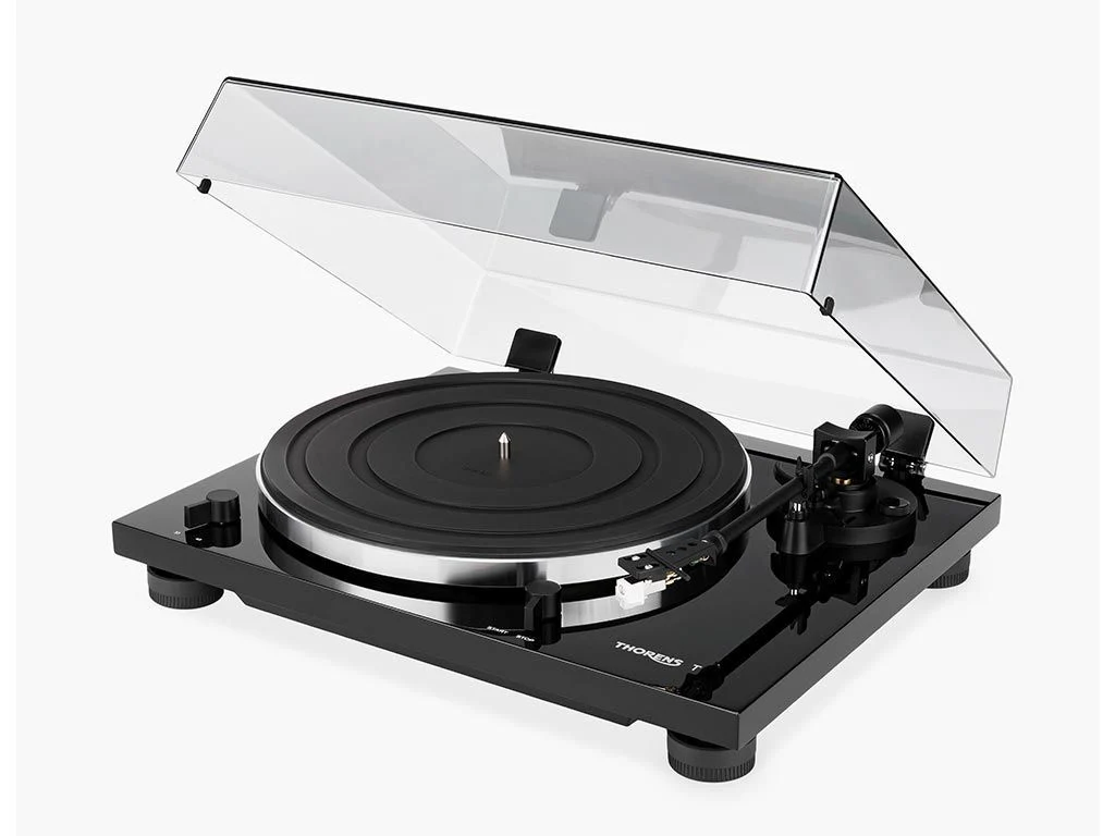 Thorens TD 201 zwart handmatige snaaraangedreven platenspeler
