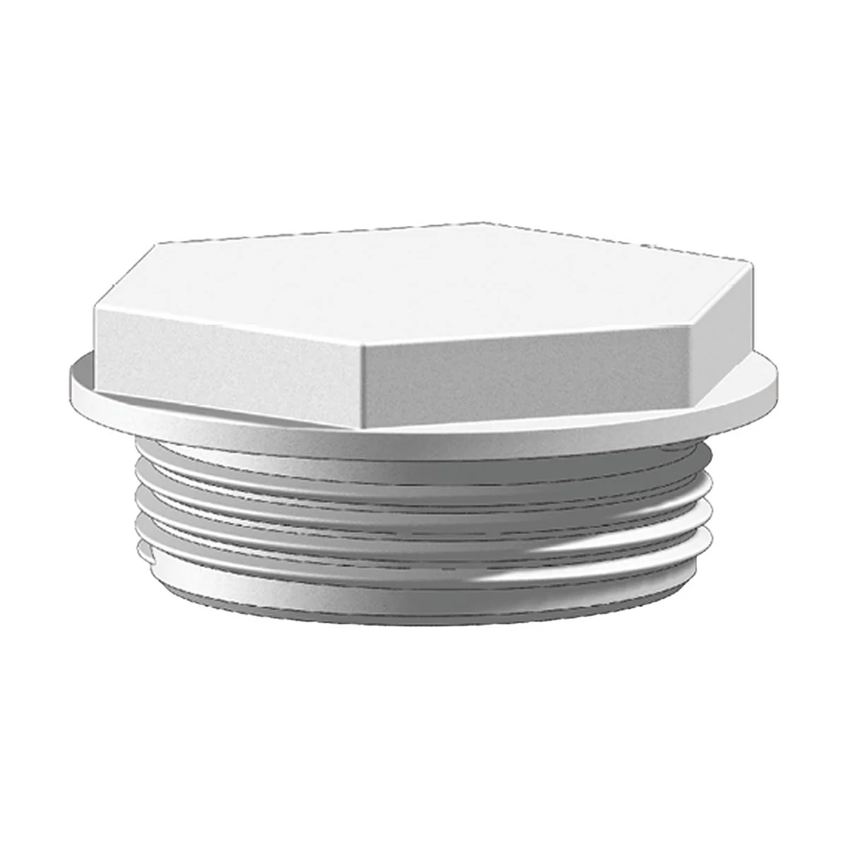 TruDesign Plug 1 1/2 inch BSP wit kunststof