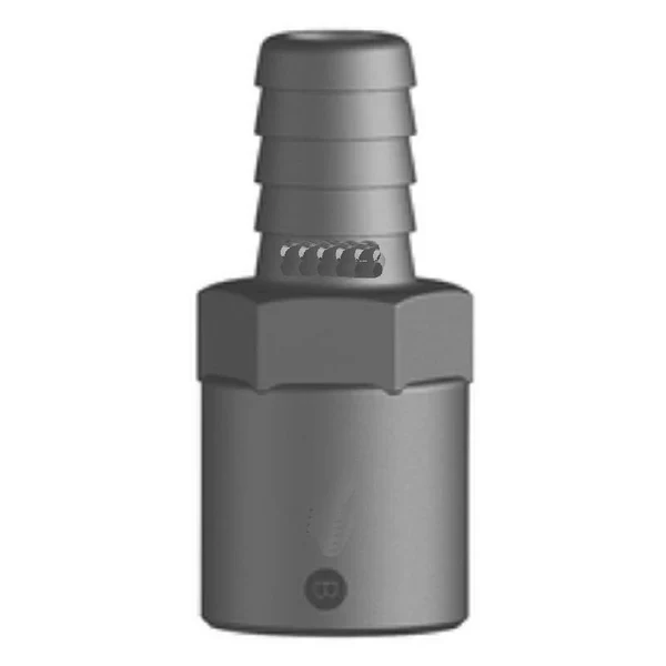 TruDesign Slangpilaar 1/2 inch BSP binnendraad met 16 mm slangtule 90° bocht zwart kunststof