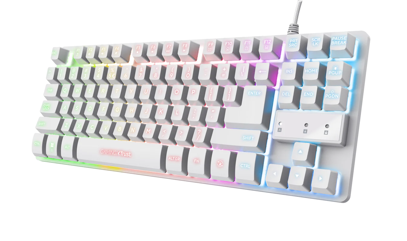 Trust GXT833W Thado Gamingtoetsenboard met meerkleurige LED verlichting