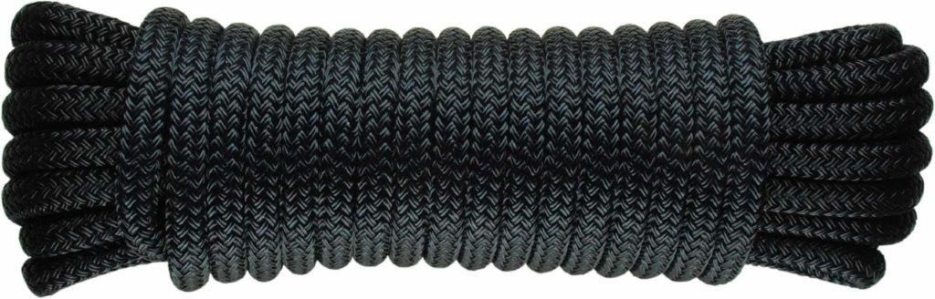 U-Rope Landvast Deluxe 14 mm x 8 m met 40 cm oogsplits zwart