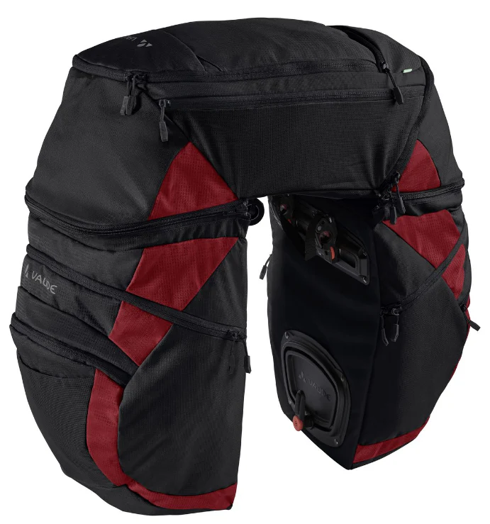 Vaude Karakorum Pro driedelige fietstassenset zwart/rood - Image 2