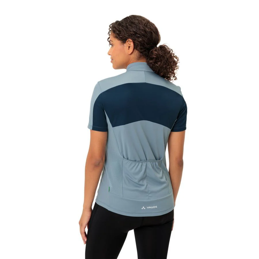 Vaude Matera FZ Tricot fietsshirt korte mouwen blauw dames - Image 3