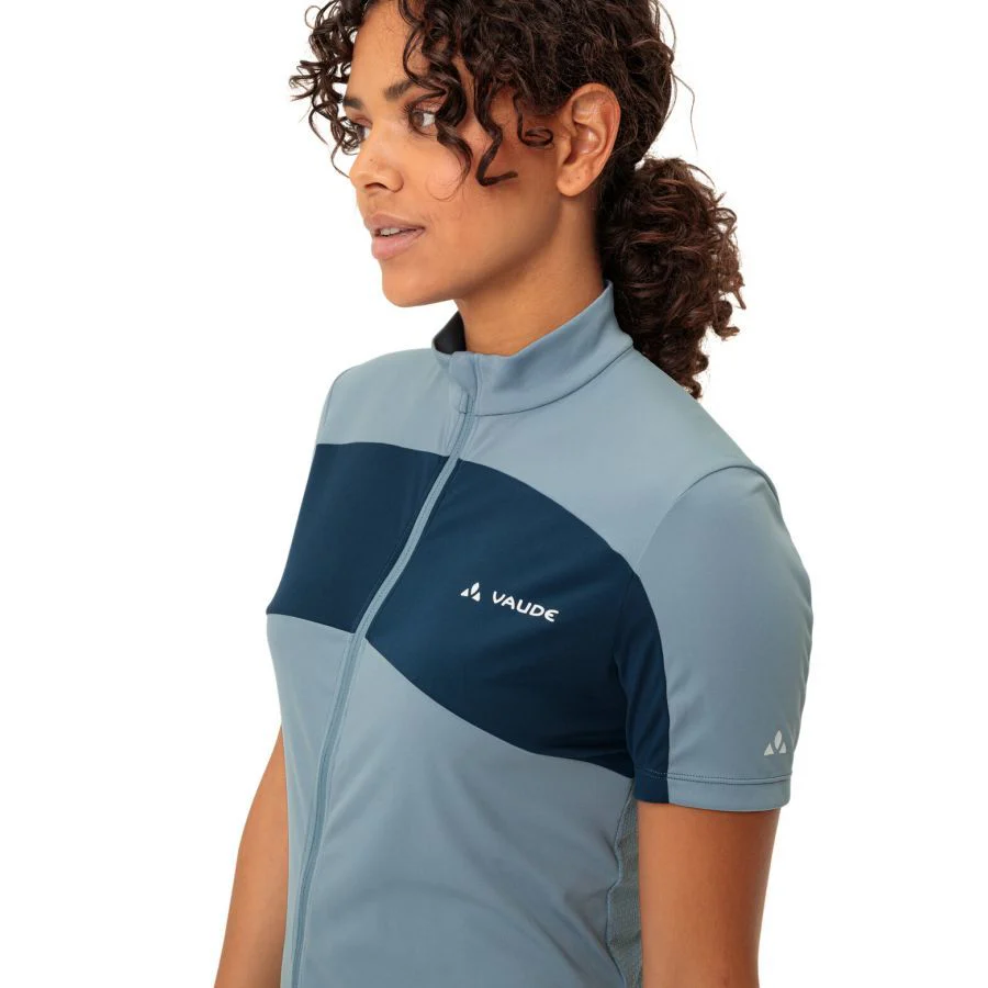 Vaude Matera FZ Tricot fietsshirt korte mouwen blauw dames - Image 5
