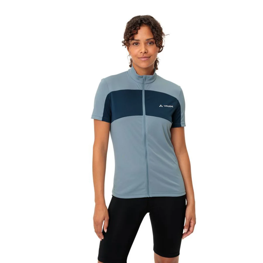 Vaude Matera FZ Tricot fietsshirt korte mouwen blauw dames - Image 6