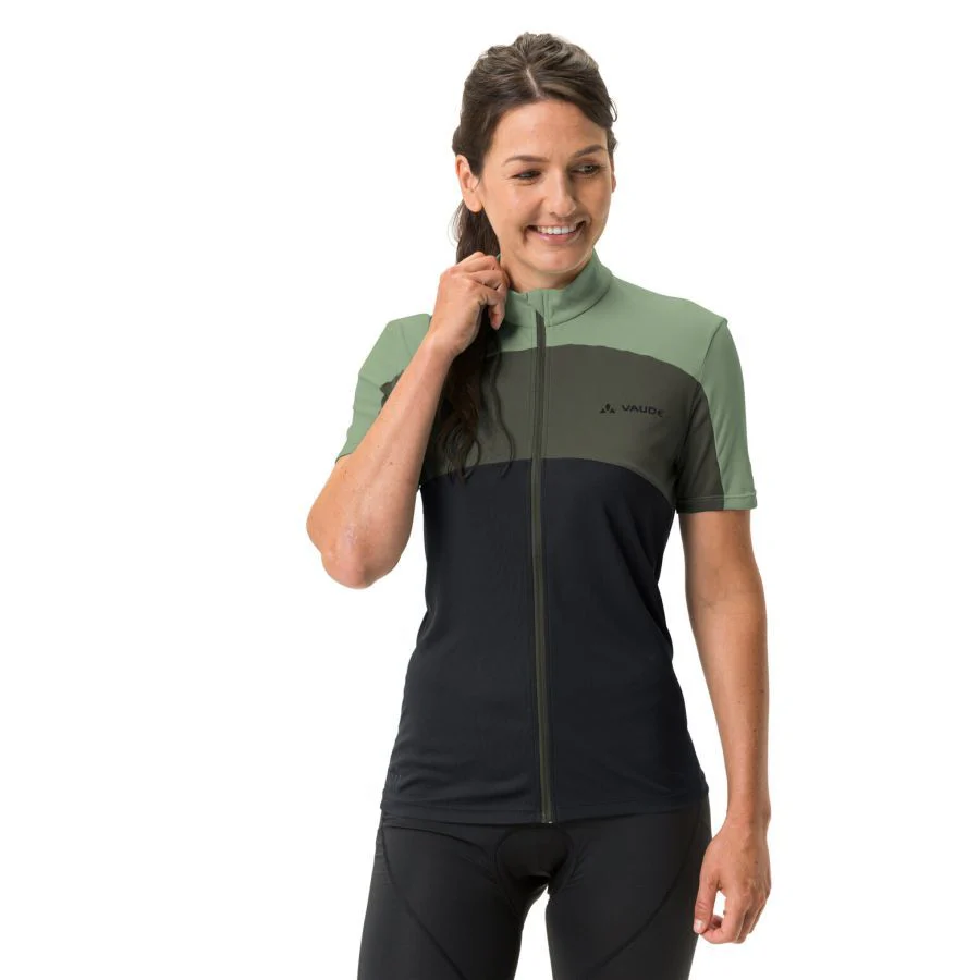 Vaude Matera FZ Tricot fietsshirt korte mouwen groen dames - Image 3