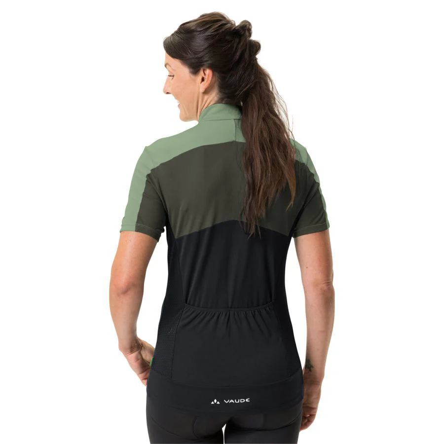 Vaude Matera FZ Tricot fietsshirt korte mouwen groen dames - Image 4