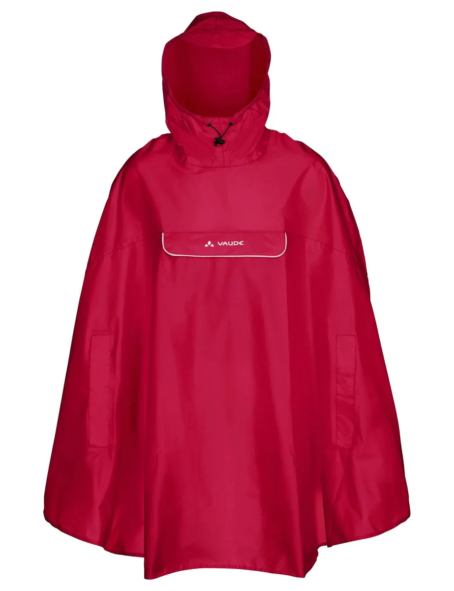 Vaude Valdipino regenponcho unisex rood